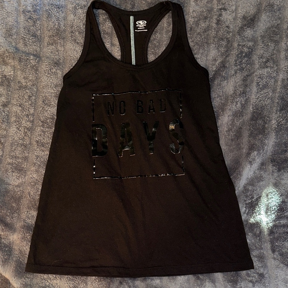 Black Graphic Tank Top